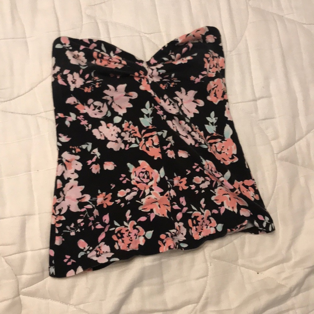 Sleeveless PacSun Floral Tube Top